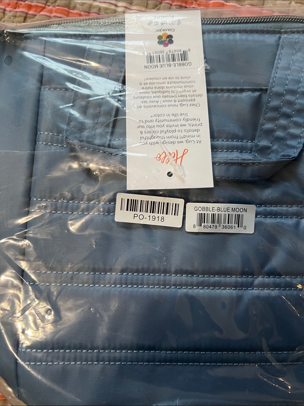 NIP~Lug~Quilted Gobble in Blue Moon - Picture 12 of 12